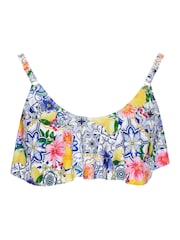 Yours Curve White Frilled Bikini Top - Image 7 of 7