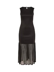 Yours Curve Black Limited Mesh Dress - Image 5 of 5