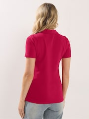 Rot - Long Tall Sally Lace Up Collared T-Shirt - Bild 2 von 5