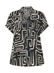 Yours Curve Black Grown On Boxy Shirt - Image 5 of 5