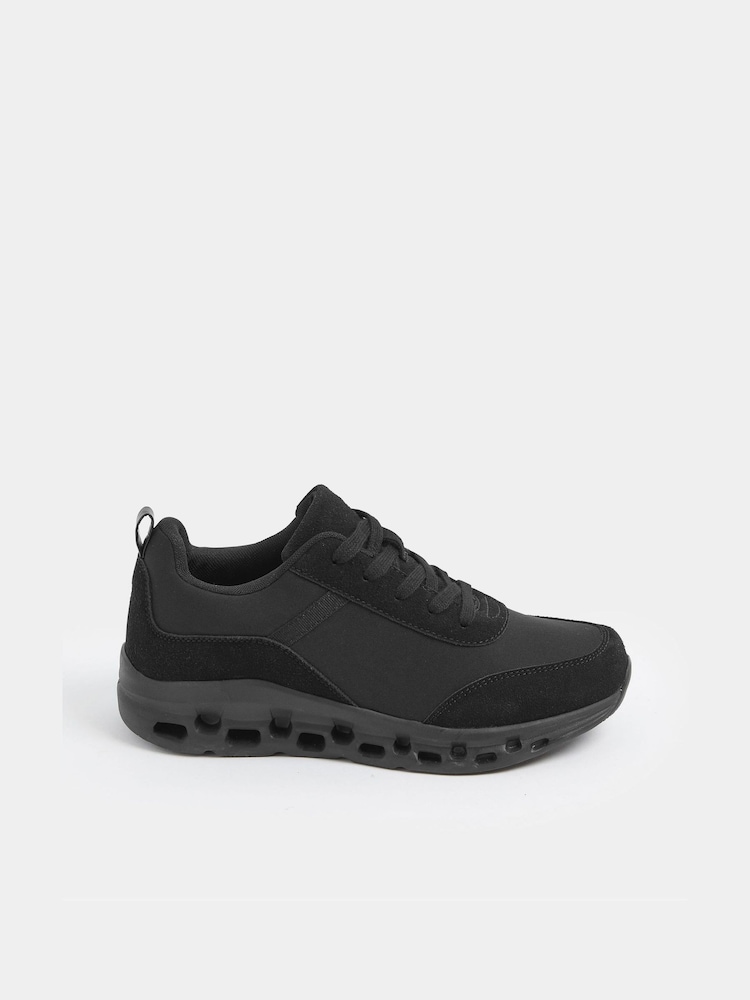 Yours Curve Black Extra Wide Fit Contrast Chunky Runner Trainers - Image 2 of 4