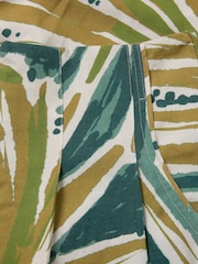Celtic & Co. Green Linen Blend Palm Print Culottes - Image 7 of 8