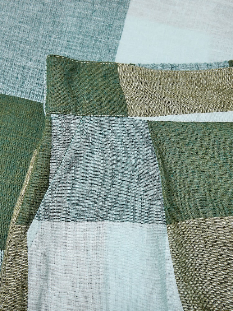 Celtic & Co. Green Cotton Wide Leg Ankle Grazer Trousers - Image 7 of 7