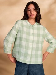 Celtic & Co. Green Check Swing Blouse - Image 1 of 4