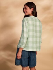 Celtic & Co. Green Check Swing Blouse - Image 2 of 4