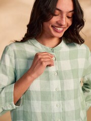Celtic & Co. Green Check Swing Blouse - Image 3 of 4