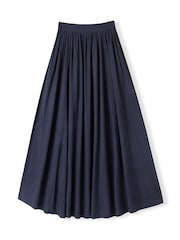 Celtic & Co. Blue Linen Blend Woven Maxi Skirt - Image 3 of 6