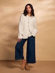 Celtic & Co. Cotton Blend Drop Shoulder Slouch Cardigan - Imaginea 2 din 10