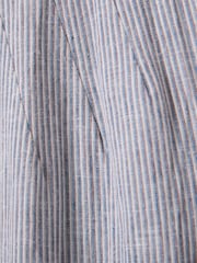 Celtic & Co. Blue Cotton Collarless Half Placket Midi Dress - Image 8 of 8