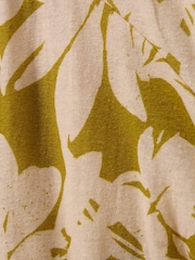 Celtic & Co. Green Linen Blend Knot Detail Dress - Image 5 of 7