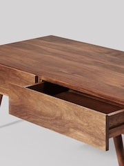 Swoon Mid Brown Watts Acacia Wood Two-Drawer Coffee Table - Image 6 of 7