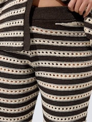 Yours Curve Brown Limited Knitted Trousers - Image 4 of 5