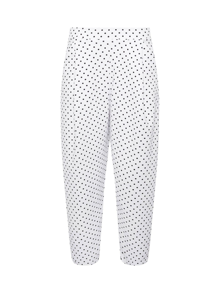 PixieGirl Petite White Crinkle Barrel Leg Trousers - Image 6 of 6