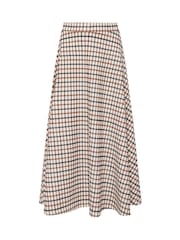 لون طبيعي - PixieGirl Checked Maxi Skirt - Image 5 of 5