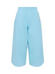 PixieGirl Blue Cheesecloth Wide Leg Cropped Culottes - Image 5 of 5