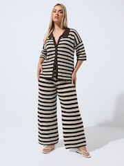 Yours Curve Brown Limited Knitted Shirt - Image 3 of 5