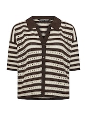 Yours Curve Brown Limited Knitted Shirt - Image 5 of 5
