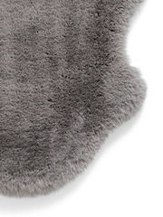 Think Rugs Grey Super Teddy Single Sheepskin Plain Shaggy Rug - Image 4 of 6