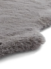 Think Rugs Grey Super Teddy Single Sheepskin Plain Shaggy Rug - Image 5 of 6