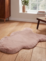 Think Rugs Rose Super Teddy Single Sheepskin Plain Shaggy Rug - Image 1 of 6