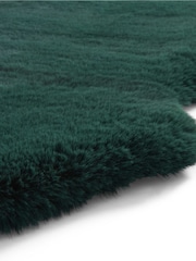 Think Rugs Jewel Green Super Teddy Single Sheepskin Plain Shaggy Rug - Image 5 of 6