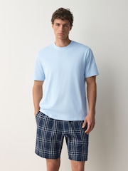 Blue Woven Short Sleeve Pyjamas Set - Image 2 of 6