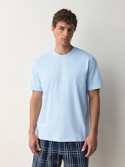 Blue Woven Short Sleeve Pyjamas Set - Image 4 of 6