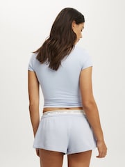 Cotton On Blue Fleece Micro Shorts - Image 2 of 6