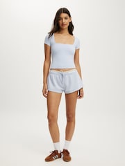 Cotton On Blue Fleece Micro Shorts - Image 3 of 6