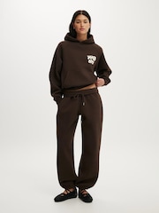 Cotton On Brown Plush Premium Graphic Raglan Hoodie - Image 3 of 5