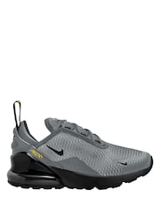 Nike Black/Cool Grey Junior Air Max 270 Trainers - Image 1 of 3