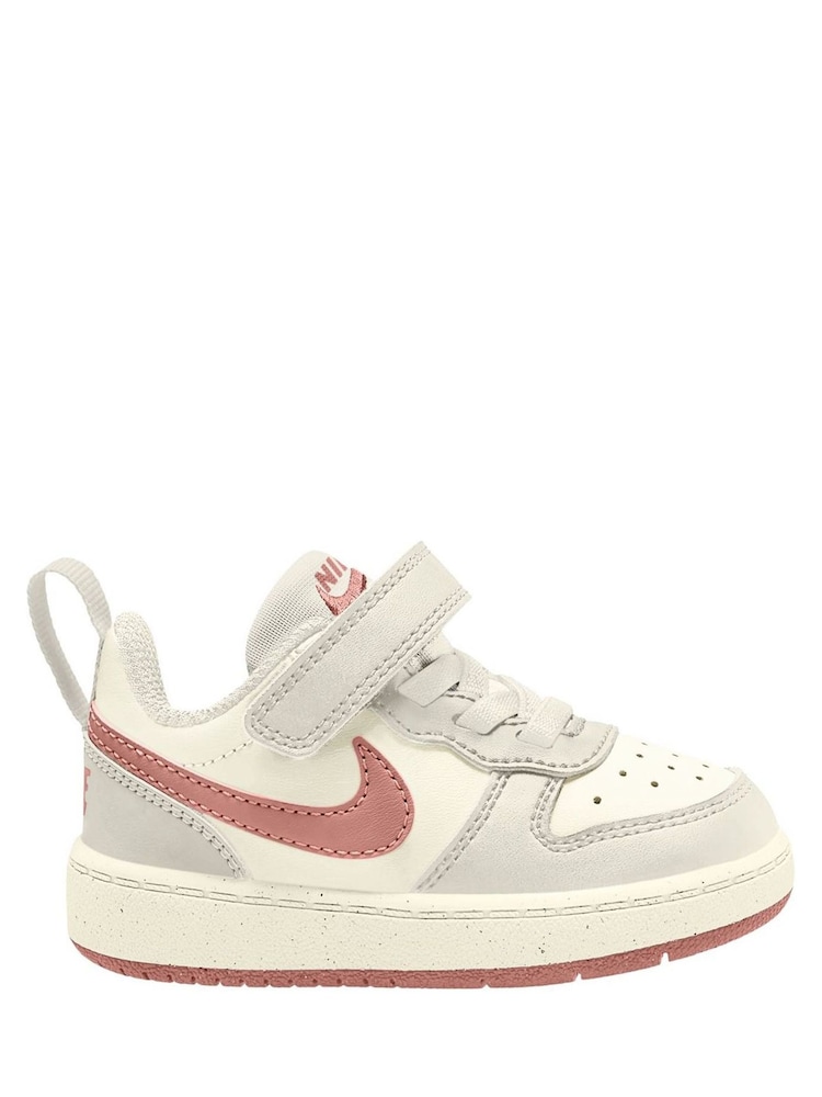 Nike Natural Pink Infant Court Borough Low Recraft Trainers - Image 1 of 3 Nike Natural Pink Infant Court Borough Low Recraft Trainers - Image 1 of 3
