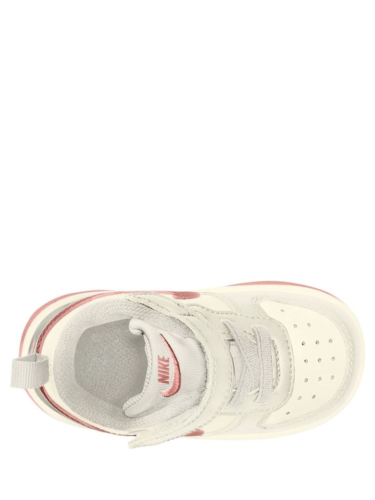 Nike Natural Pink Infant Court Borough Low Recraft Trainers - Image 2 of 3 Nike Natural Pink Infant Court Borough Low Recraft Trainers - Image 2 of 3