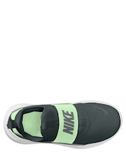 Nike Dark Green Junior Flex Runner 4 Trainers - Image 2 of 3