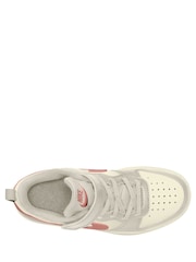 Nike Natural Pink Junior Court Borough Low Recraft Trainers - Image 2 of 3