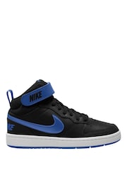 Nike Black Youth Court Borough Mid Trainers - Image 1 of 2
