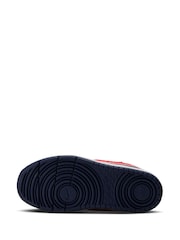 Nike Navy Blue Red Junior Court Borough Low Trainers - Image 6 of 8