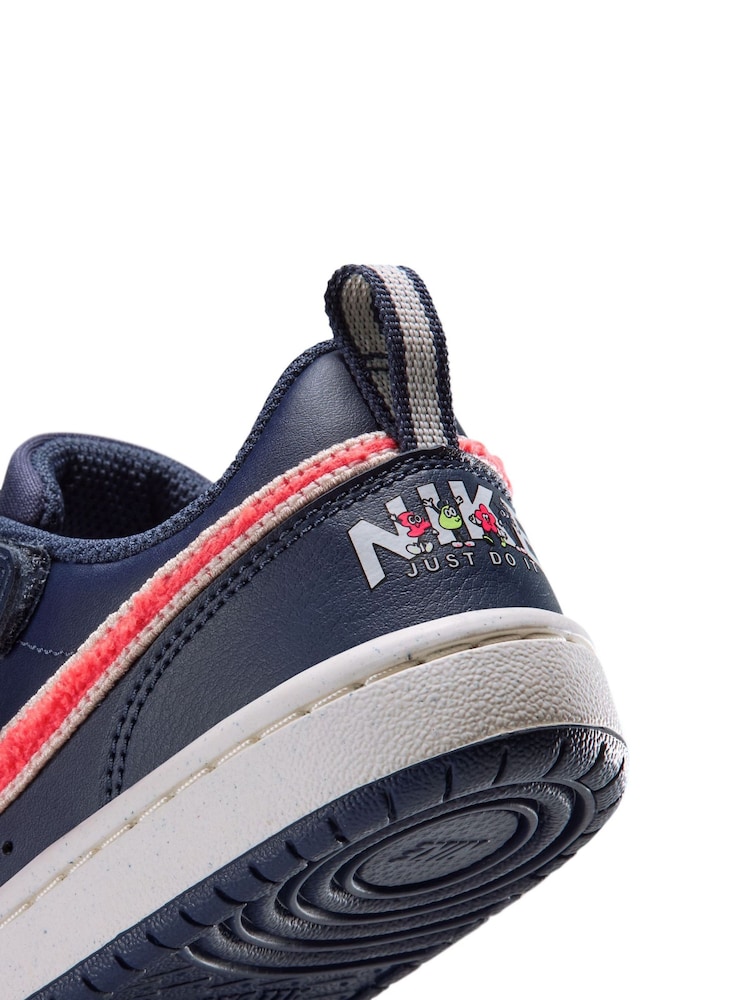 Nike Navy Blue Red Junior Court Borough Low Trainers - Image 8 of 8 Nike Navy Blue Red Junior Court Borough Low Trainers - Image 8 of 8