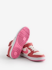 Red/White/Pink - Nike Junior Court Borough Low Recraft Turnschuhe - Bild 3 von 5