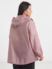 Simply Be Pink Full Zip Rain Mac Coat - Image 2 of 4