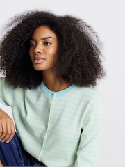 Simply Be Blue Short Sleeve Boxy Cardigan - Image 3 of 4