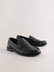 Itim - Mga Loafer na may Ruched na Katad na Forever Comfort® - Larawan 6 ng 9