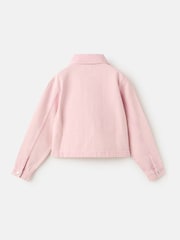 Mango Pink Stitch Detail Denim Jacket - Image 4 of 5