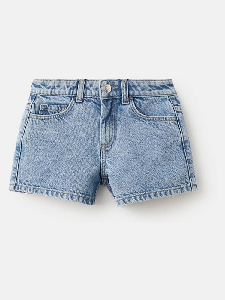 Mango Blue Denim Shorts - Image 1 of 3 Mango Blue Denim Shorts - Image 1 of 3