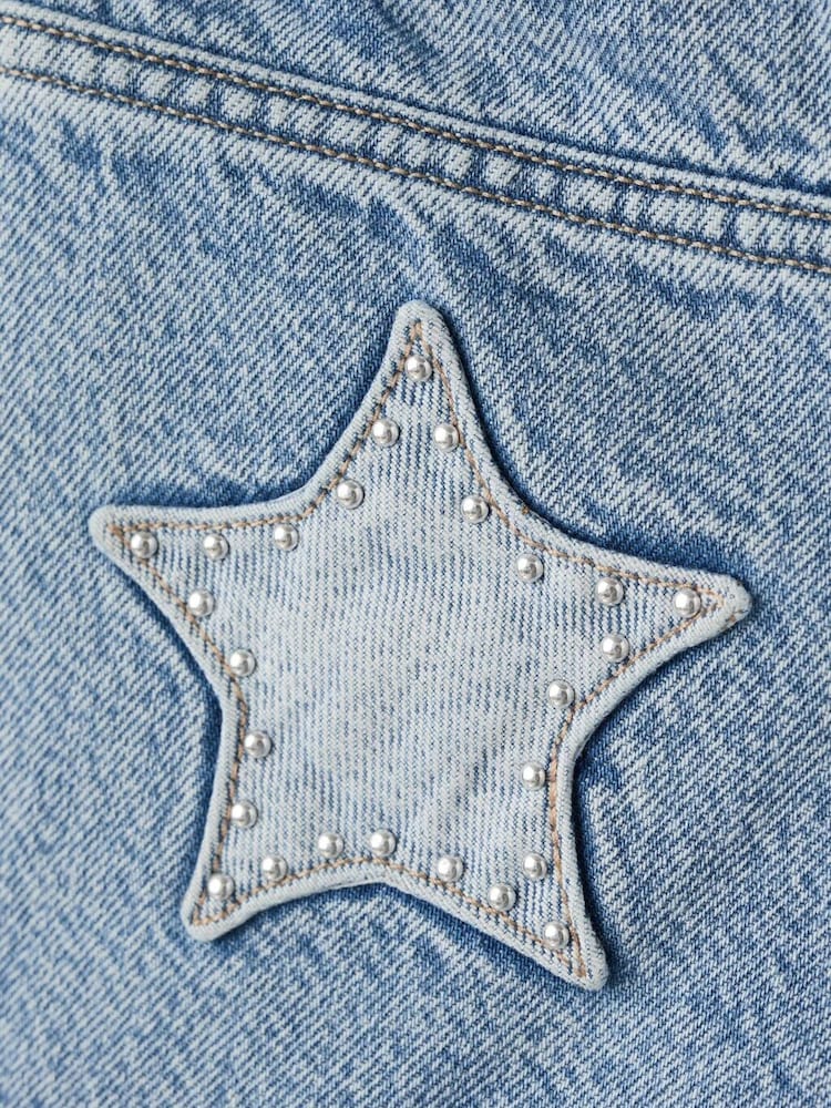 Mango Blue Denim Shorts - Image 3 of 3 Mango Blue Denim Shorts - Image 3 of 3