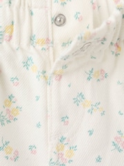 Mango Cream Elasticated Waist Denim Shorts - Image 3 of 4
