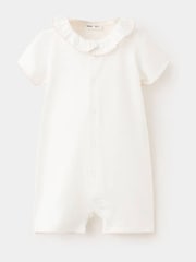 Mango White Stitch Detail Romper - Image 1 of 4