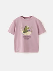 Mango Purple Printed T-Shirt - Image 1 of 3