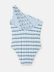 Mango Blue One Shoulder Strappy Swimsuit - Image 2 of 3