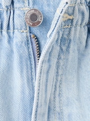 Mango Blue Scarf Detail Denim Shorts - Image 3 of 3